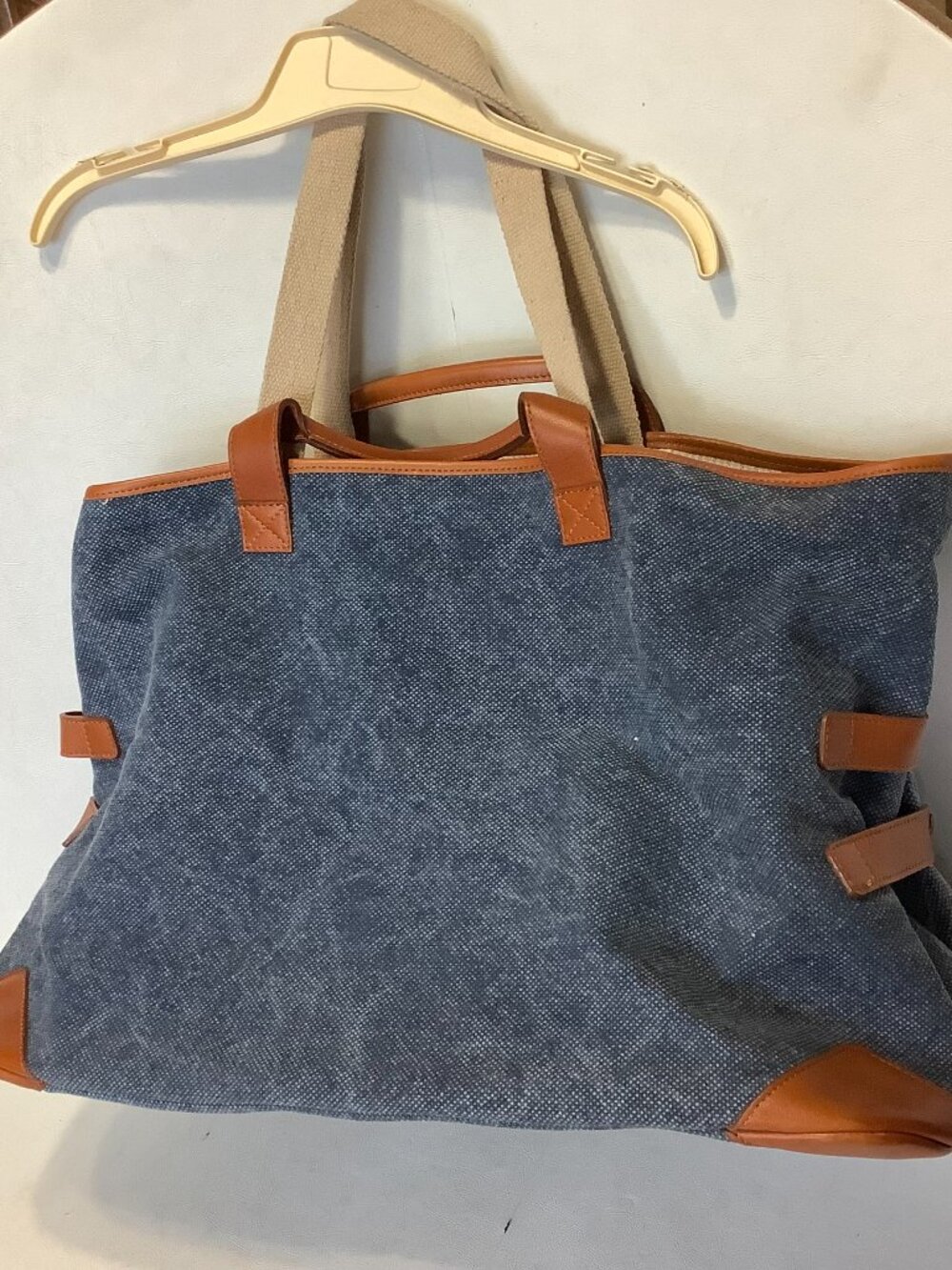 Peter Millar Tote Bag Carry On Duffel 21" x 13" x 12" Denim Blue - Picture 3 of 9